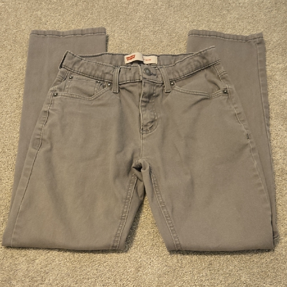 Levi's 511 Silm Gray Straight Leg Jeans‎ Boys Size 16 Reg